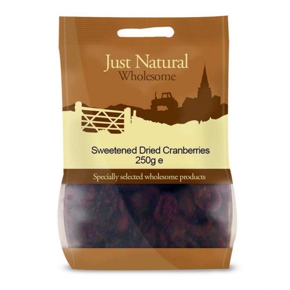 Just Natural Cranberries - 250g bag