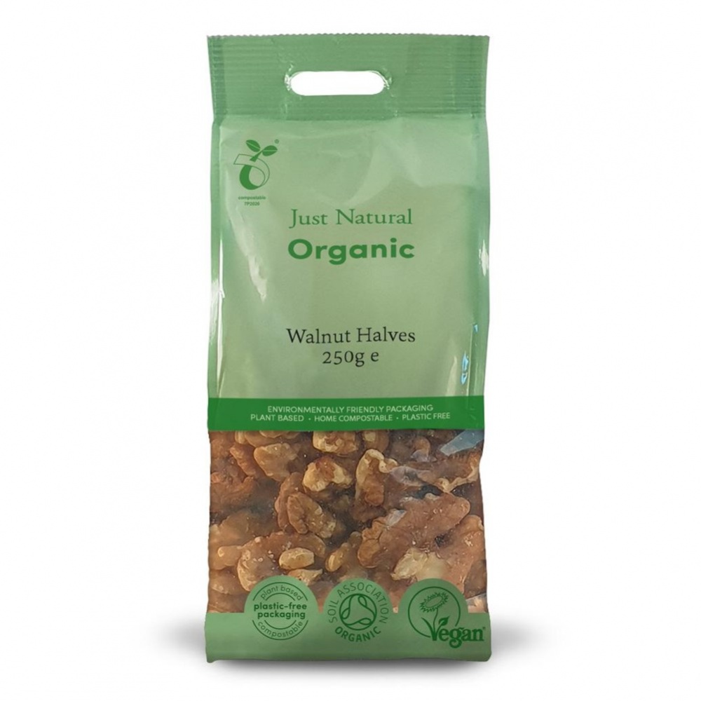 Just Natural Walnuts [Halves] - 250g bag [ORG]