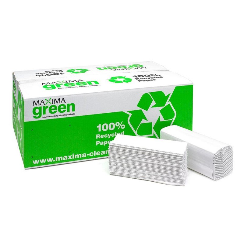 Maxima Green C-Fold 2 Ply [White] - box 15x160 hand towels [ECO]