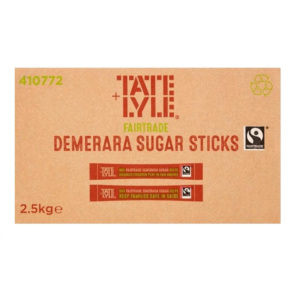 Tate & Lyle Demerara Fairtrade Sugar - 1000x2.5g Sticks [FT]