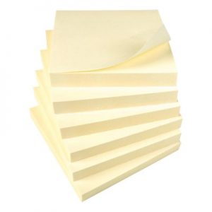 5 Star Sticky Notes [Yellow] 76x76mm - 12 pads [x100]