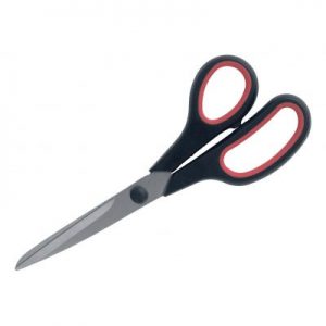 5 Star Scissors Rubber Handle 210mm - 1 pair of scissors