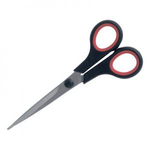 5 Star Scissors Rubber Handle 160mm - 1 pair of scissors