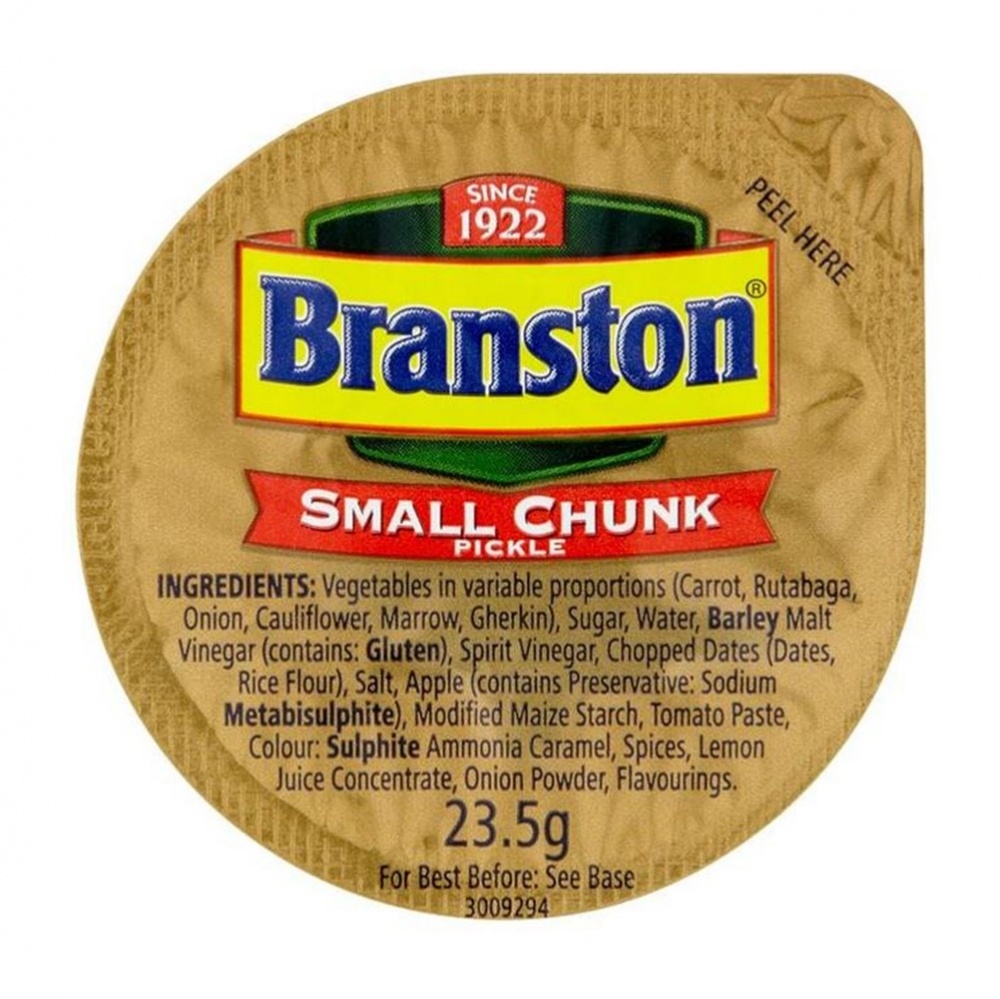 Branston Pickle (Small Chunk) - 100x23.5g mini tubs