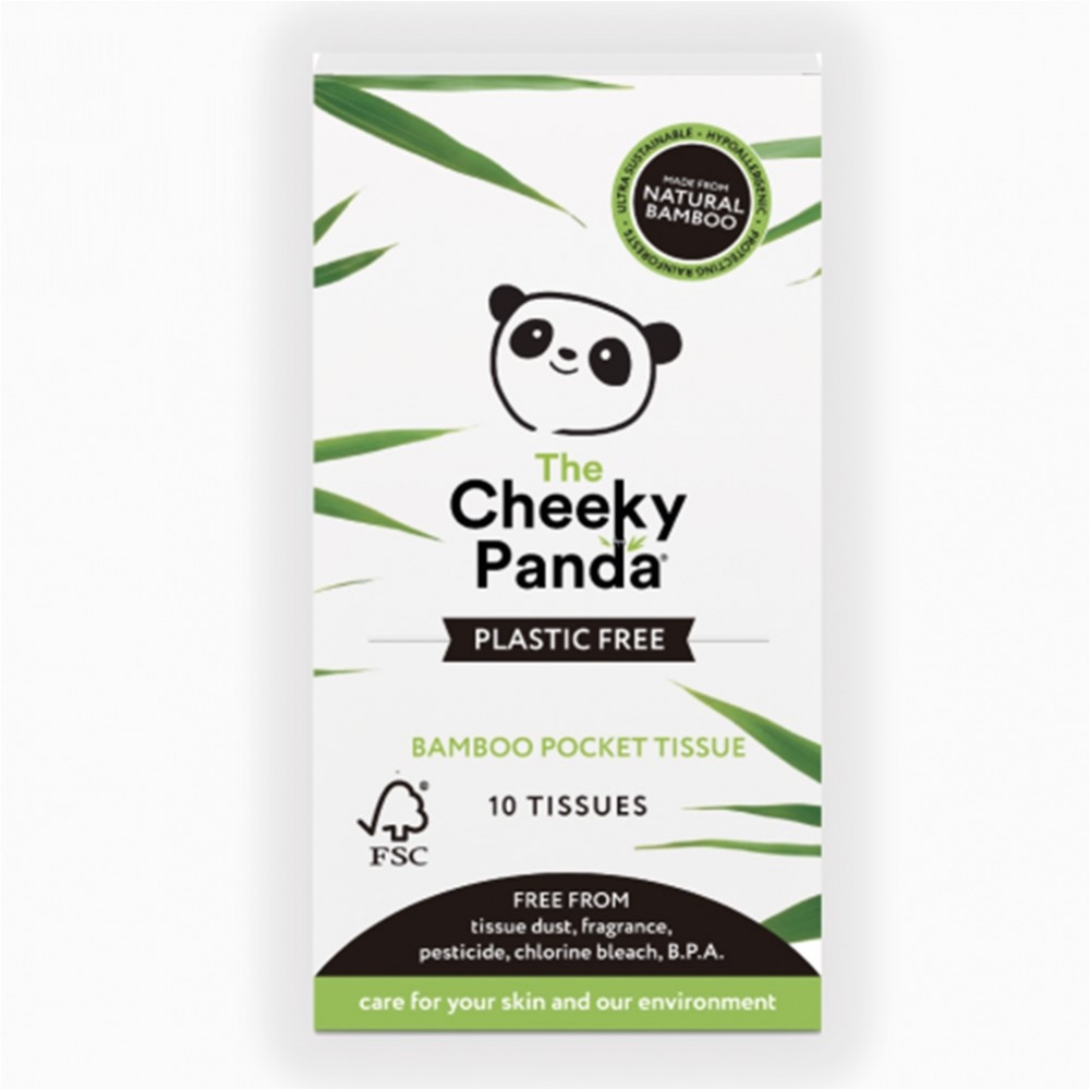 Cheeky Panda 100% Bamboo Tissues - 8 pocket packs [10x3 ply]