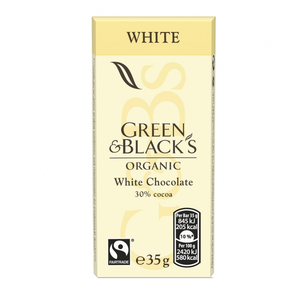 Green & Black's White Chocolate - 30x35g bars [FT & ORG]