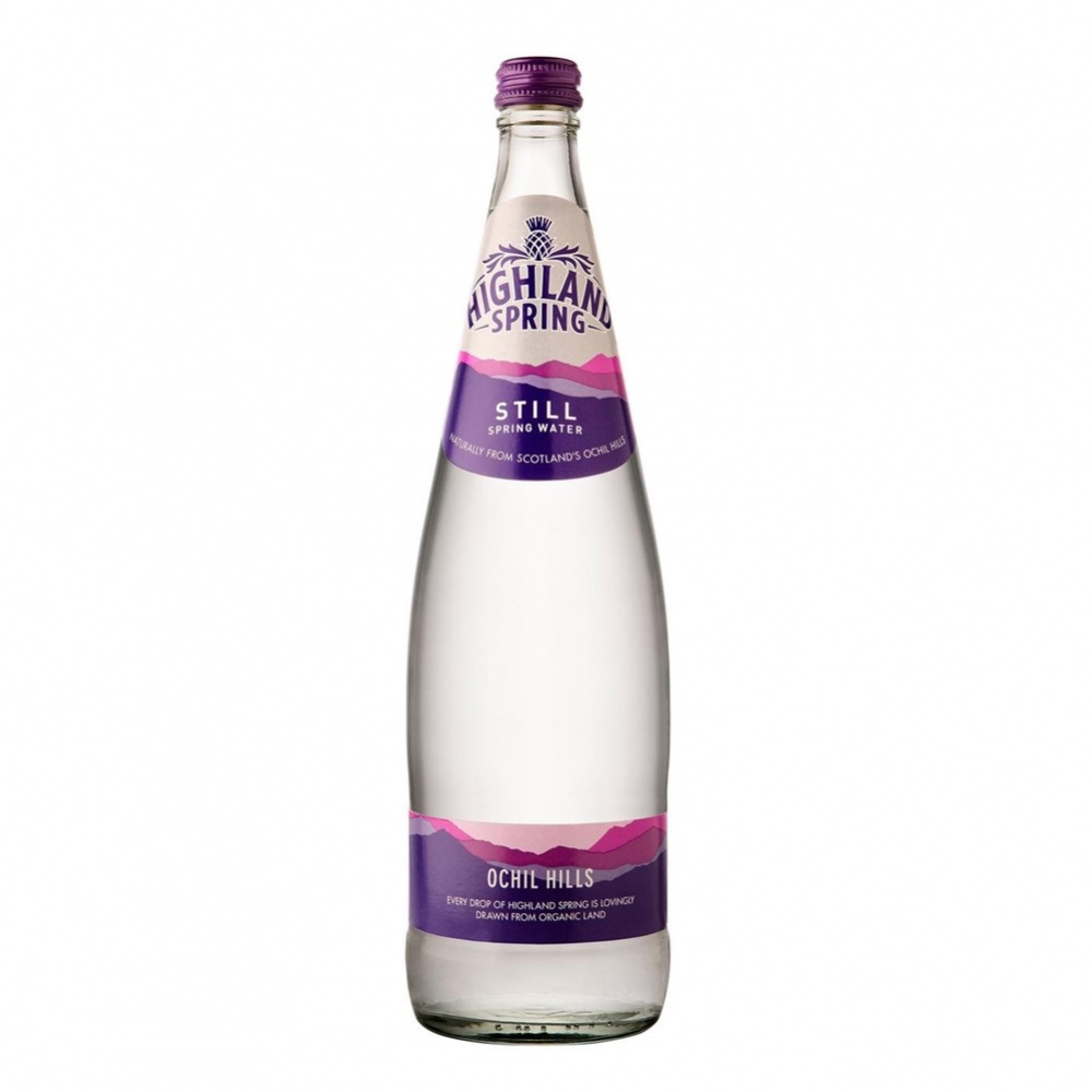 Highland Spring Still Water - 12x750ml glass bottles