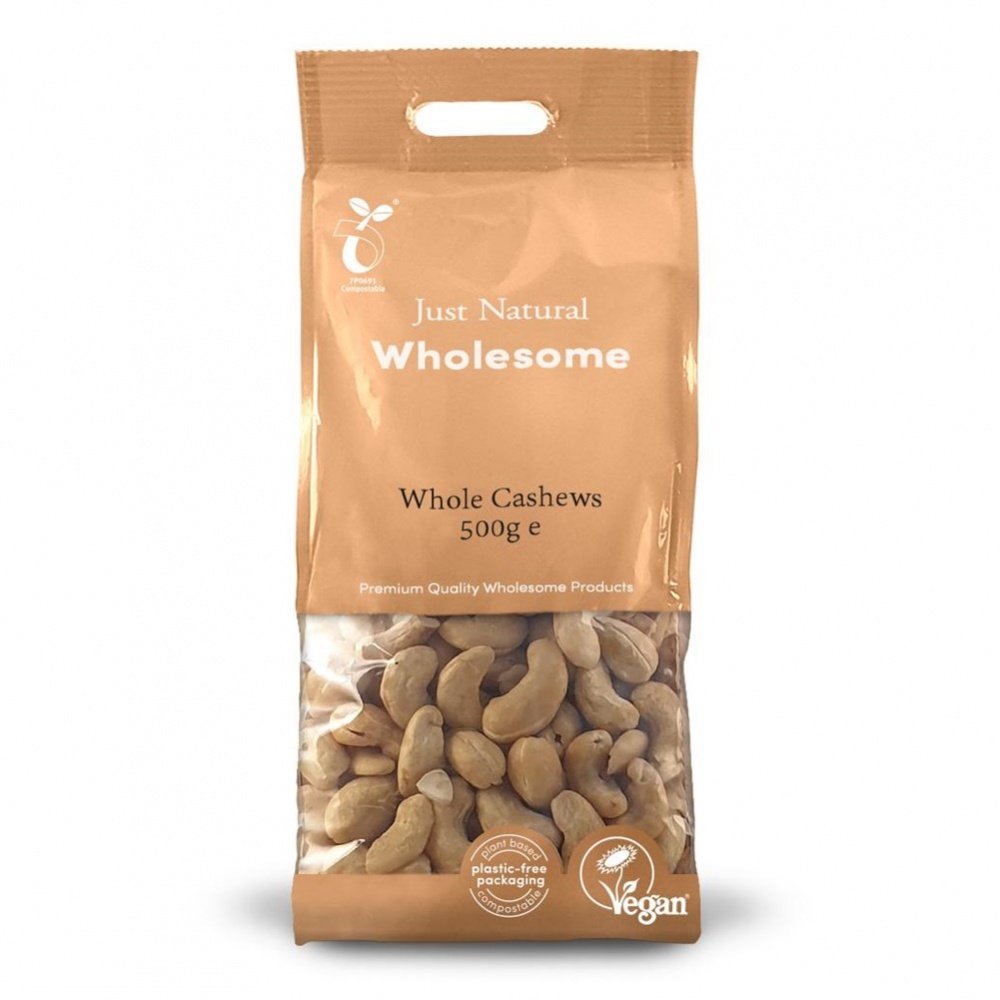 Just Natural Cashews [Whole] - 500g bag