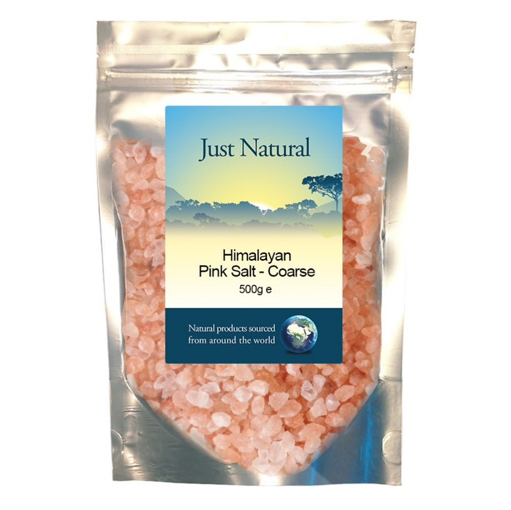 Just Natural H&S Himalayan Pink Salt Coarse - 500g pouch [ORG]