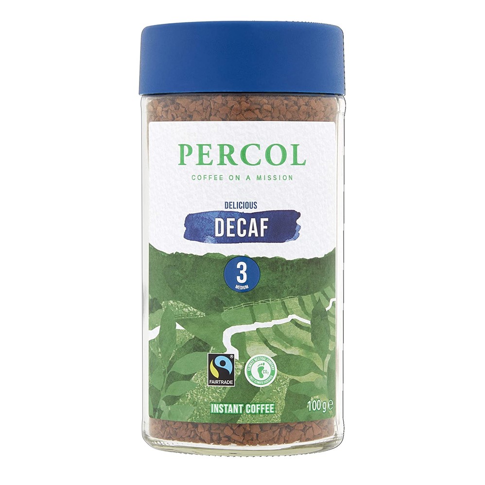 Percol Instant Freeze Dried Colombian DECAFFEINATED - 100g jar [FT]
