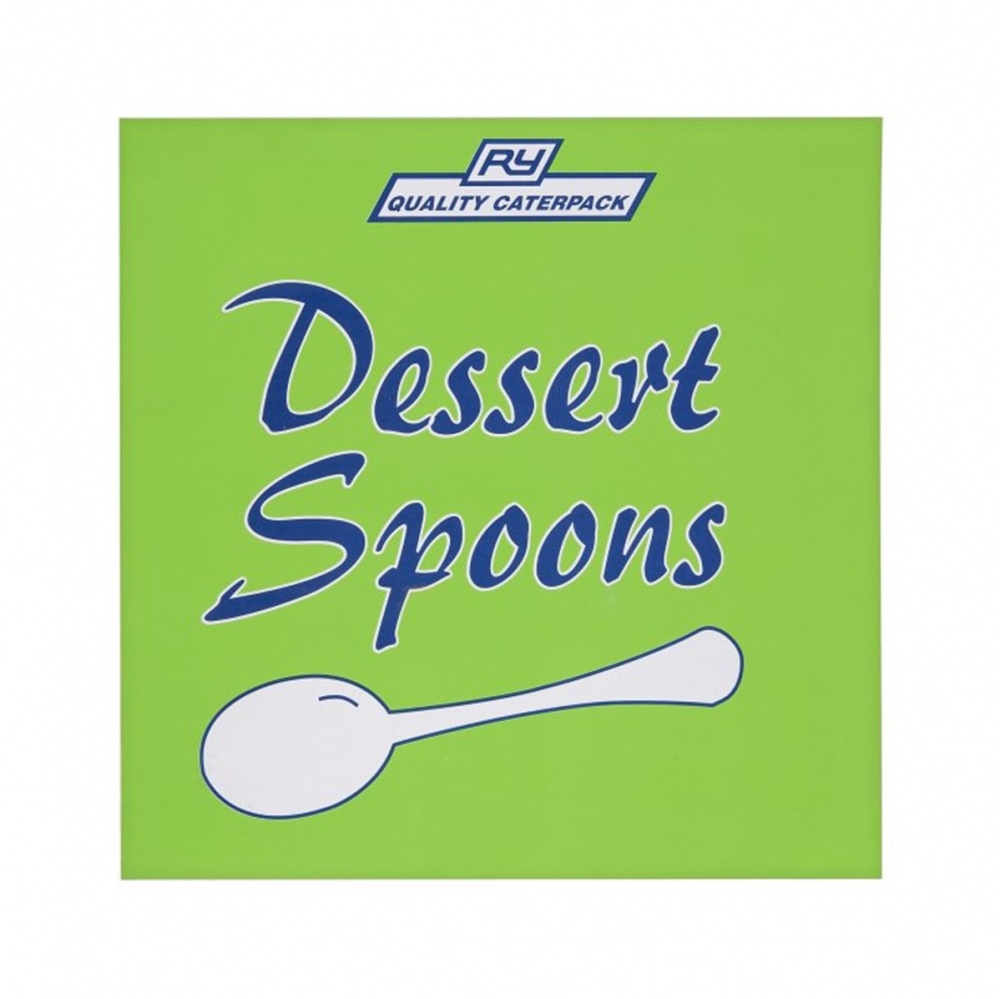 RY Caterpack Plastic Dessert Spoons - 300 spoons in dispenser
