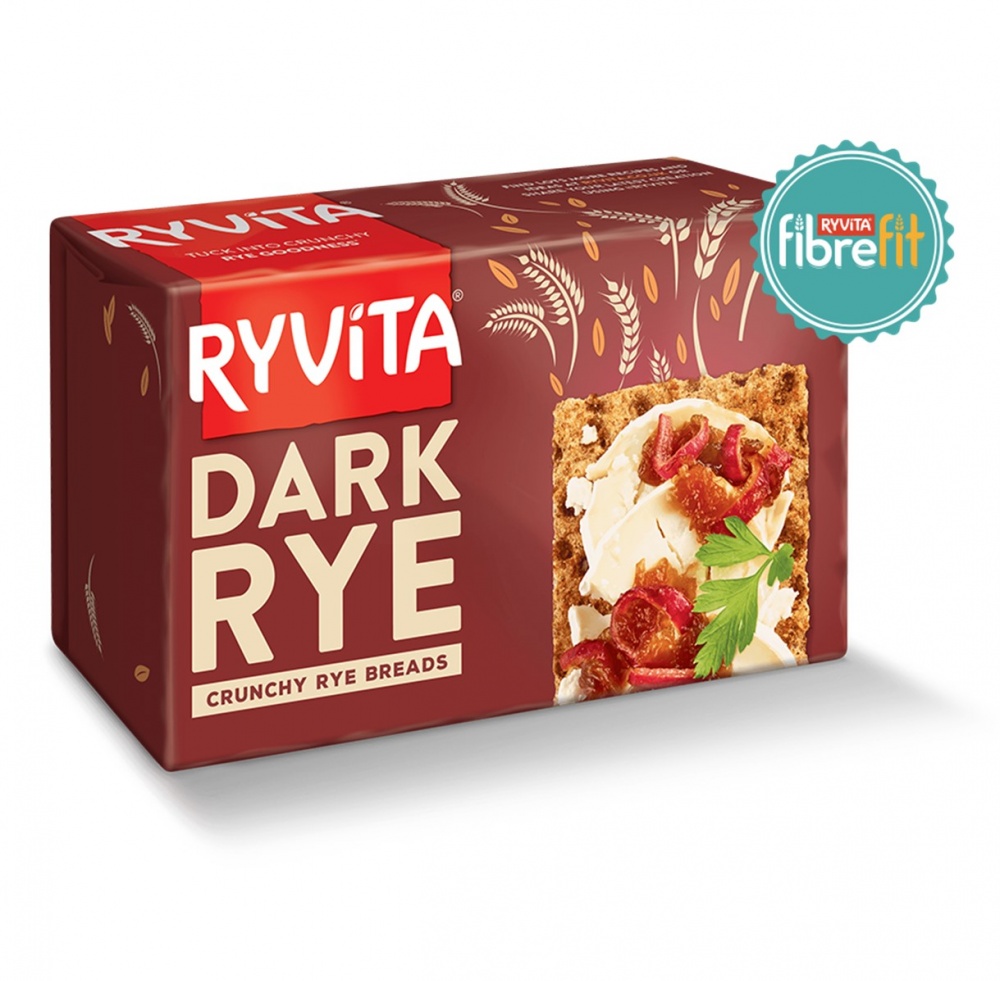 Ryvita Dark Rye Crackers - 200g packet