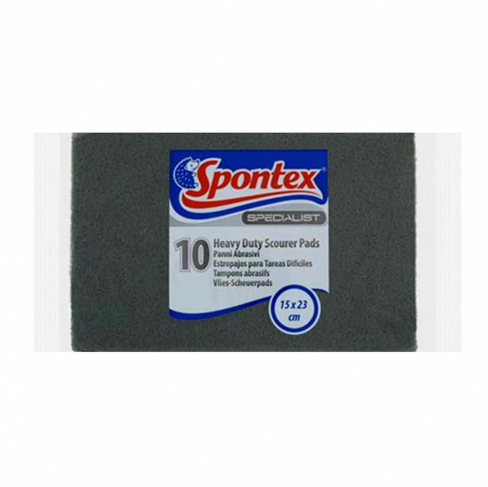 Spontex Scouring Pads [Heavy Duty] - 10 flat pads