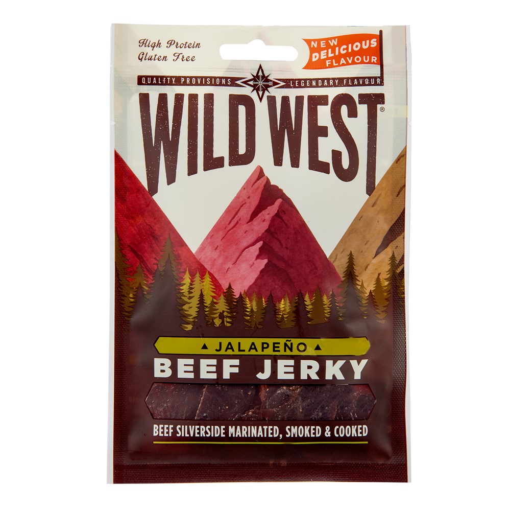 Wild West Beef Jerky Jalapeno - 12x35g bags