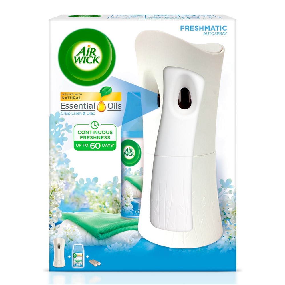 Airwick Freshmatic Air Freshener Dispenser - 1 dispenser & 1 refill