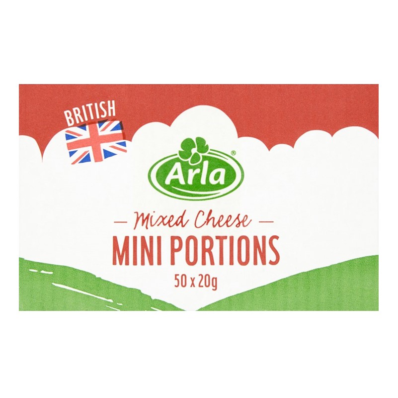 Arla Cheese Variety Pack 50x20g wrapped portions Go Jumbo