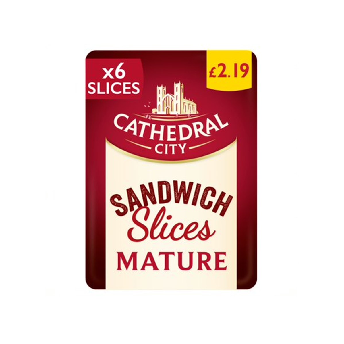 Cathedral City Mature Cheddar Slices 150g [6 slices] Go Jumbo