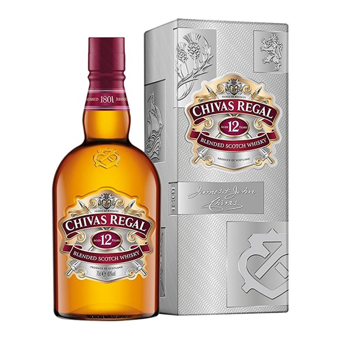 Chivas Regal Blended Scotch Whisky [12 Year old] 70cl bottle Go Jumbo