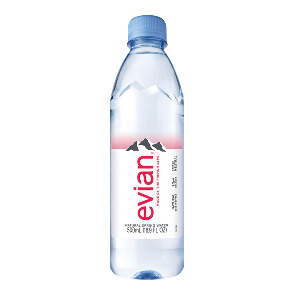 Evian Still Water - 24x500ml plastic bottles