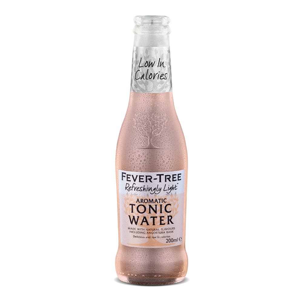 Fever Tree LIGHT Aromatic Tonic Water 24x200ml glass bottles Go Jumbo