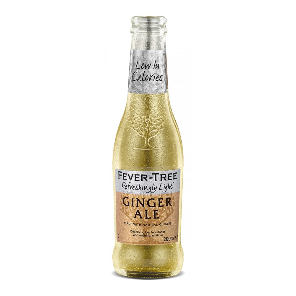 Fever Tree LIGHT Ginger Ale - 24x200ml glass bottles