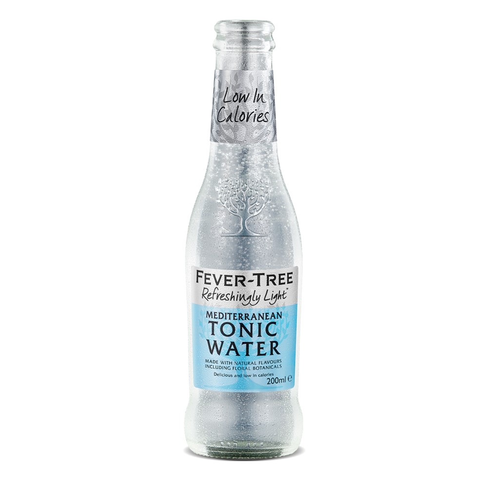 Fever Tree LIGHT Mediterranean Tonic Water - 24x200ml glass bottles