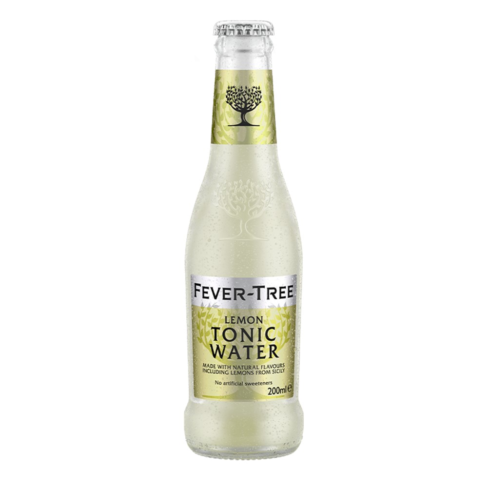 Fever Tree PREMIUM Sicilian Lemon Tonic Water - 24x200ml glass bottles