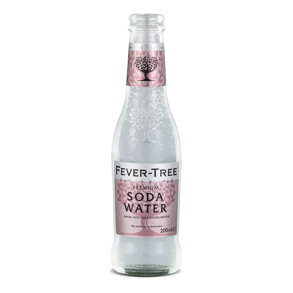 Fever Tree PREMIUM Soda Water 24x200ml glass bottles Go Jumbo