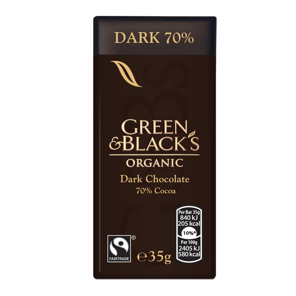 Green & Black's Dark Chocolate [70%] - 30x35g bars [FT & ORG]