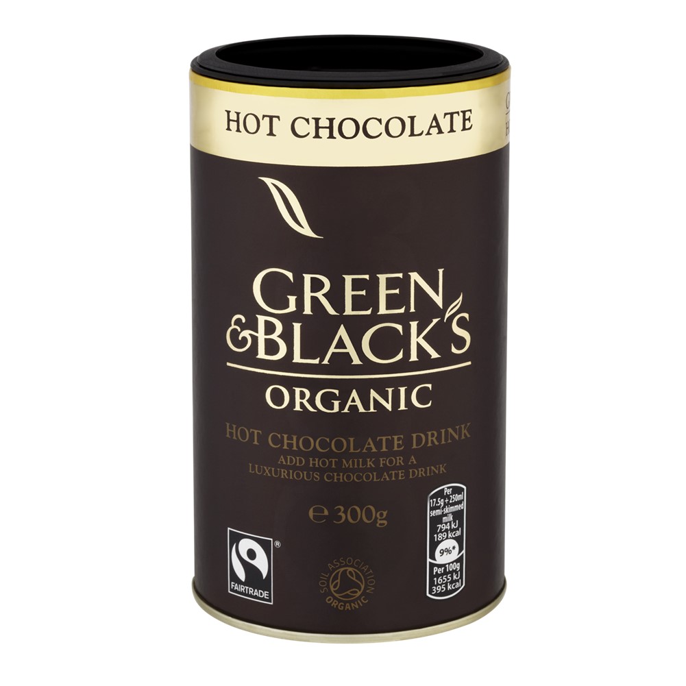 Green & Black's Drinking Chocolate - 300g drum [FT & ORG]