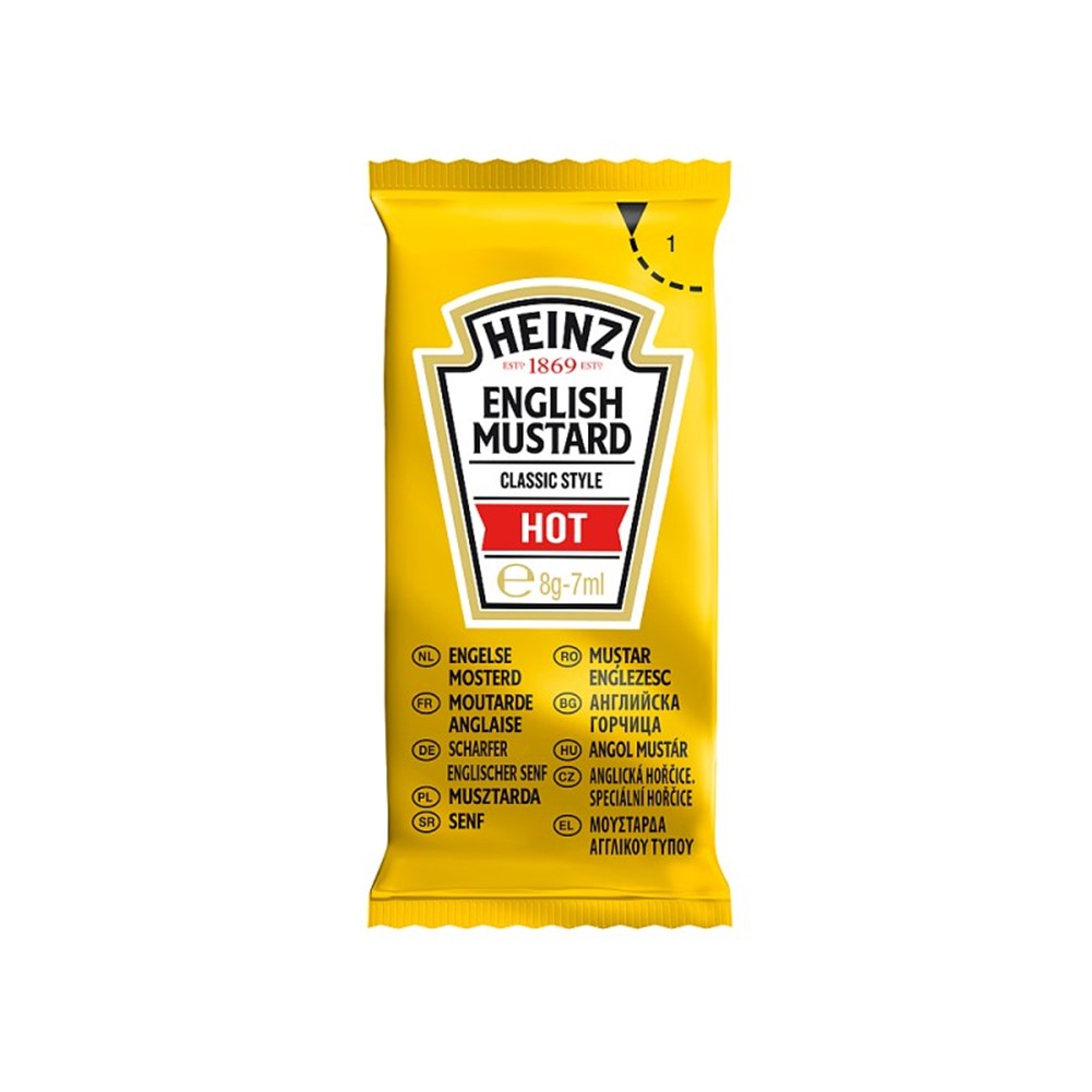 Heinz Sauce English Mustard [Hot] - 250x8g sachets in dispenser
