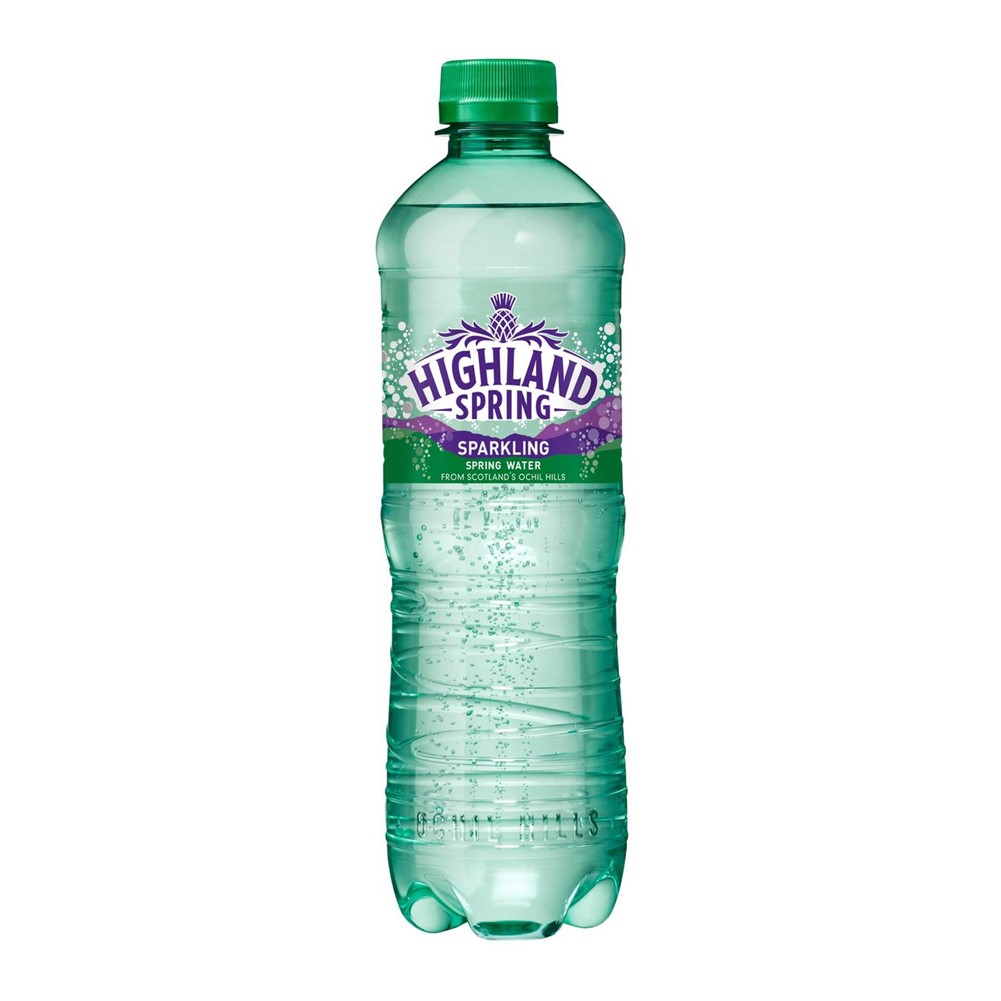 Highland Spring Sparkling Water 24x500ml plastic bottles Go Jumbo