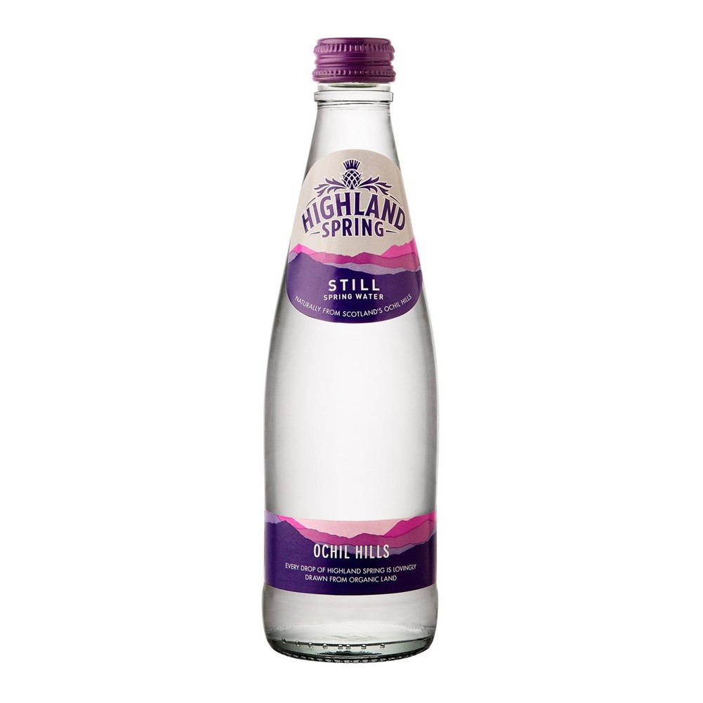 Highland Spring Still Water - 24x330ml glass bottles