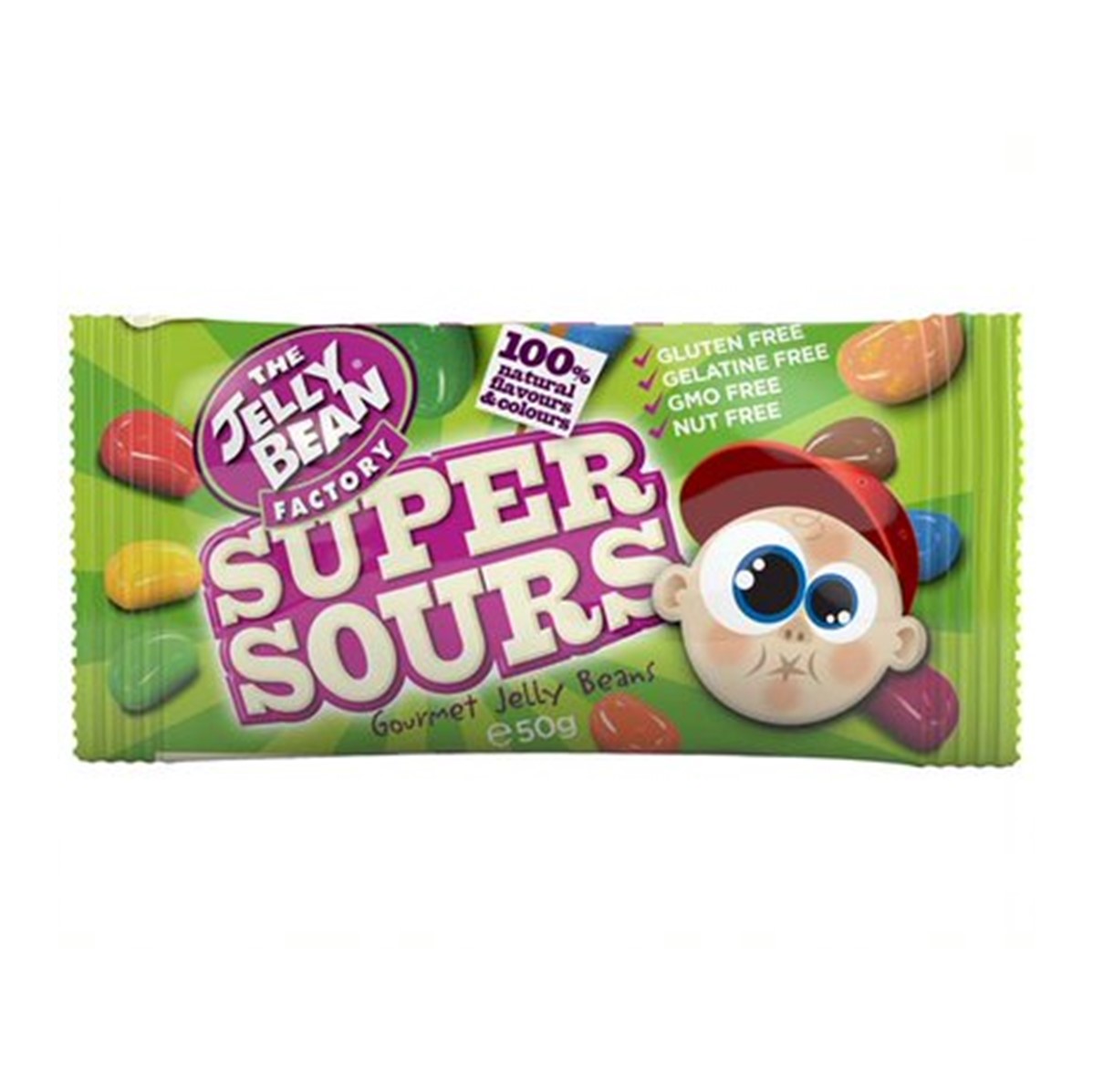 Jelly Bean Factory Super Sours - 24x50g packets