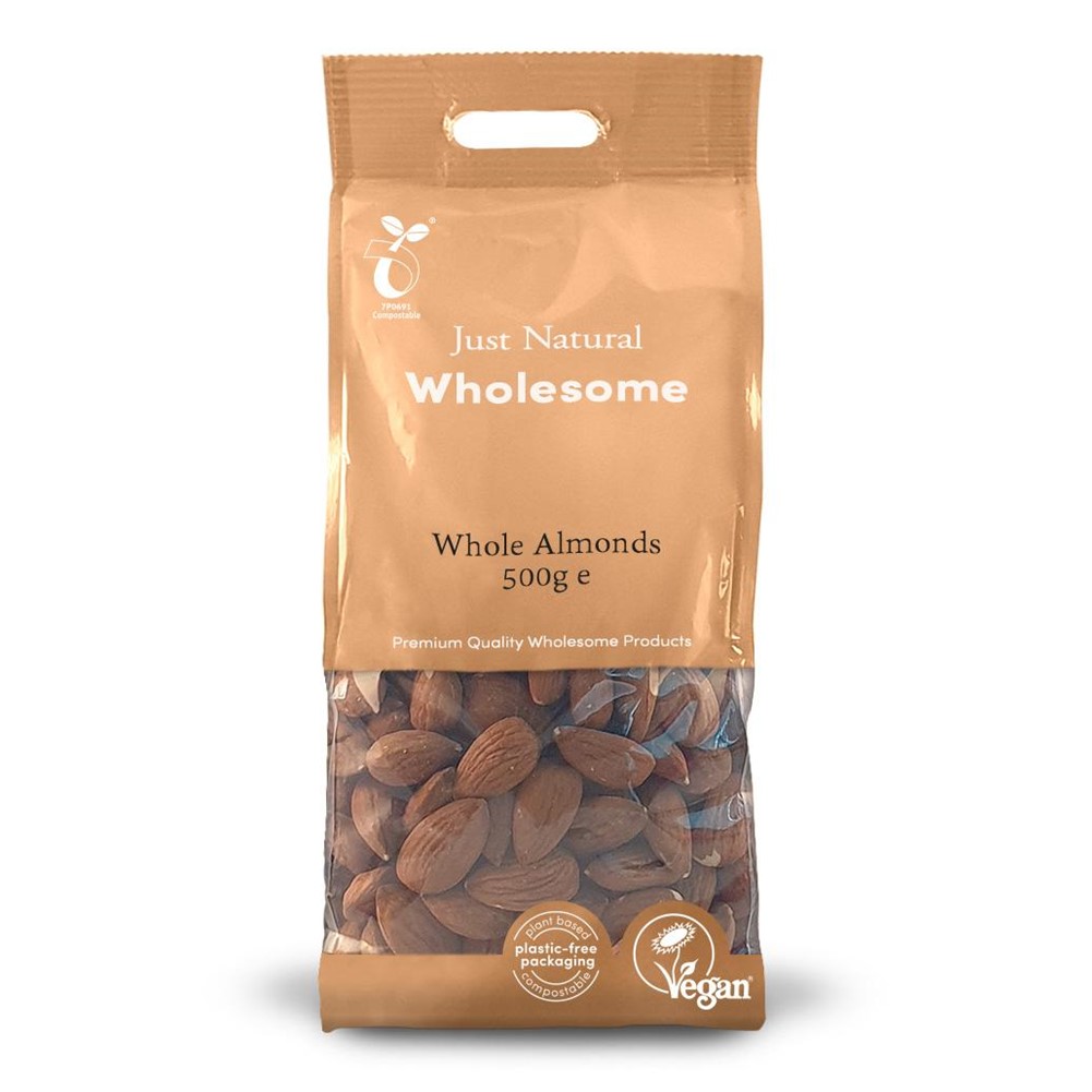 Just Natural Almonds [Whole] 500g bag Go Jumbo
