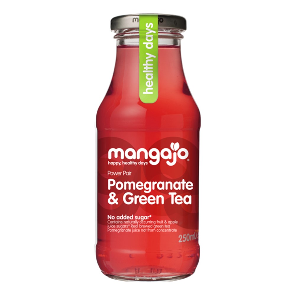 Mangajo Pomegranate & Green Tea - 12x250ml glass bottles