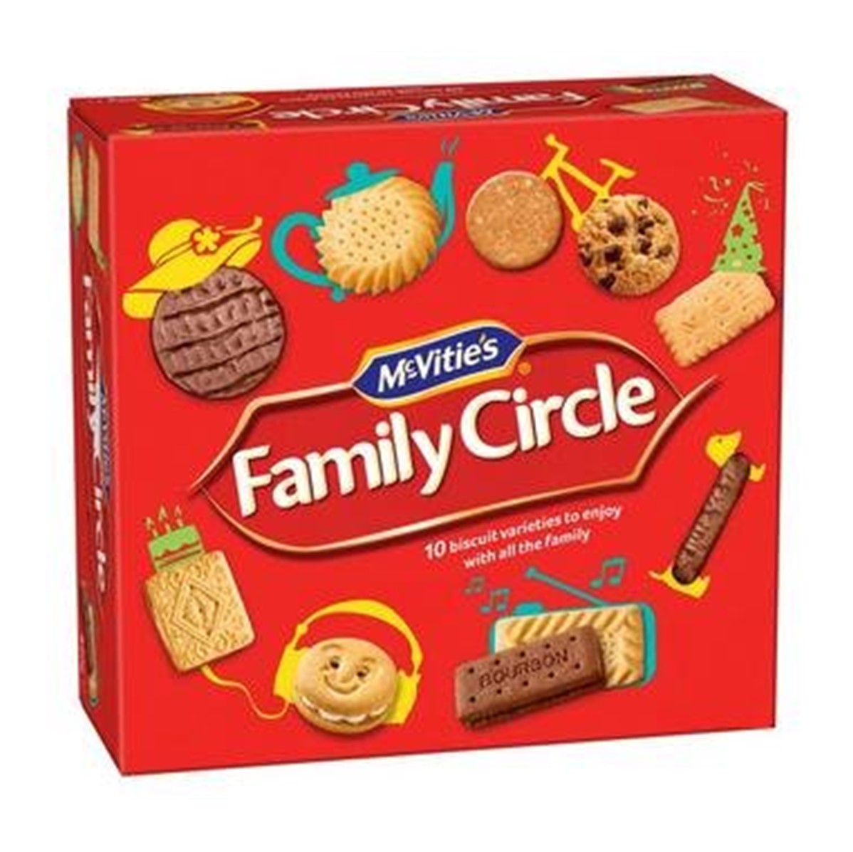 McVitie's Family Circle Variety Biscuits - 620g carton **