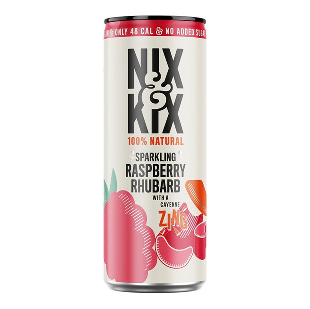 Nix & Kix Raspberry & Rhubarb - 24x250ml cans