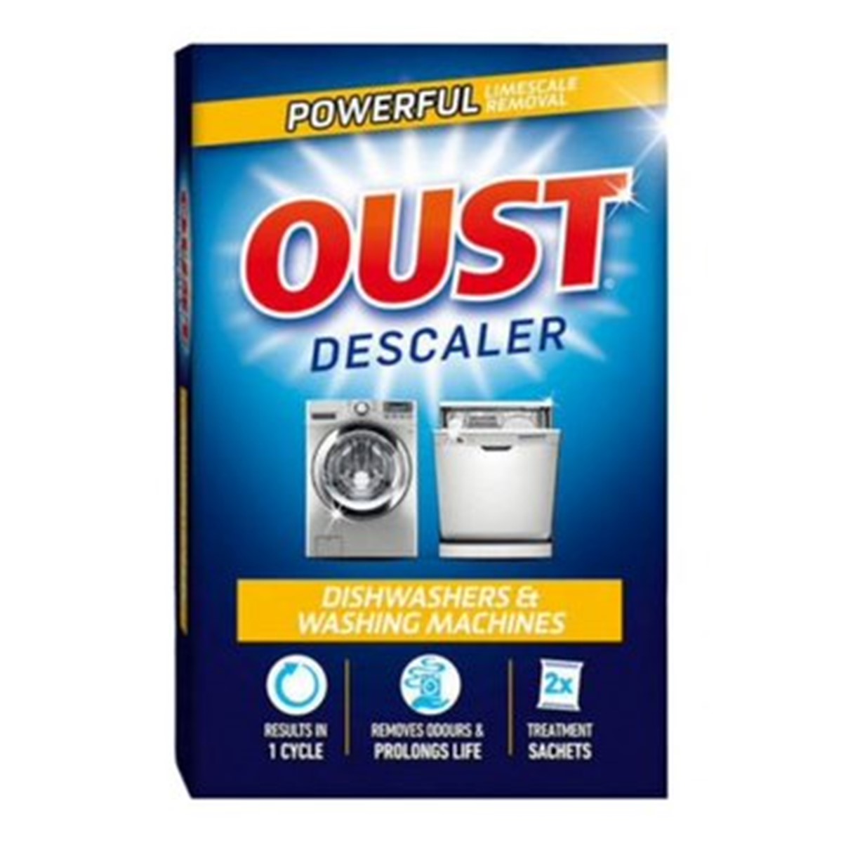 Oust Dishwasher & Washing Machine Descaler Descaler - 2x75g sachets