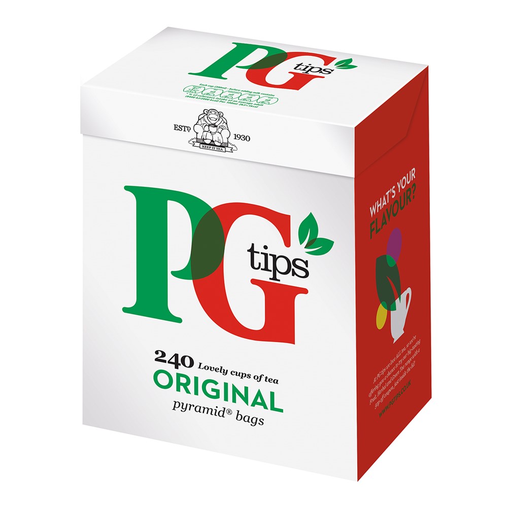 PG Tips Pyramid - 240 tea bags [RFA] - Go Jumbo