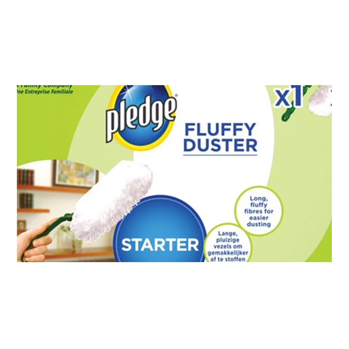 Pledge Fluffy Duster Starter Kit 1 head & 2 dusters Go Jumbo