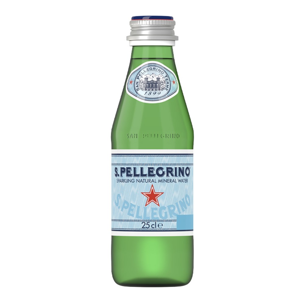 San Pellegrino Sparkling Water 24x250ml glass bottles Go Jumbo