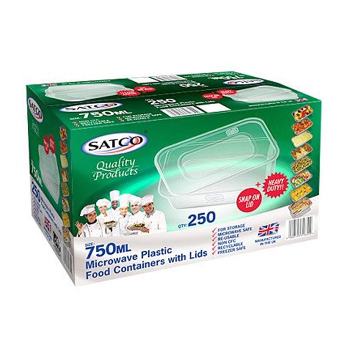Satco Take-Away Container + Lid 750ml - 250 sets