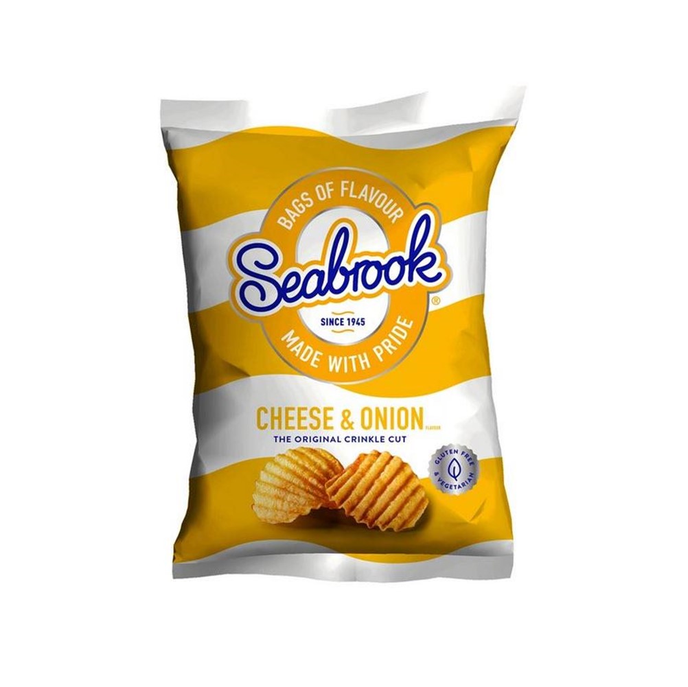 Seabrook CRINKLE Cheese & Onion - 32x31.8g packets