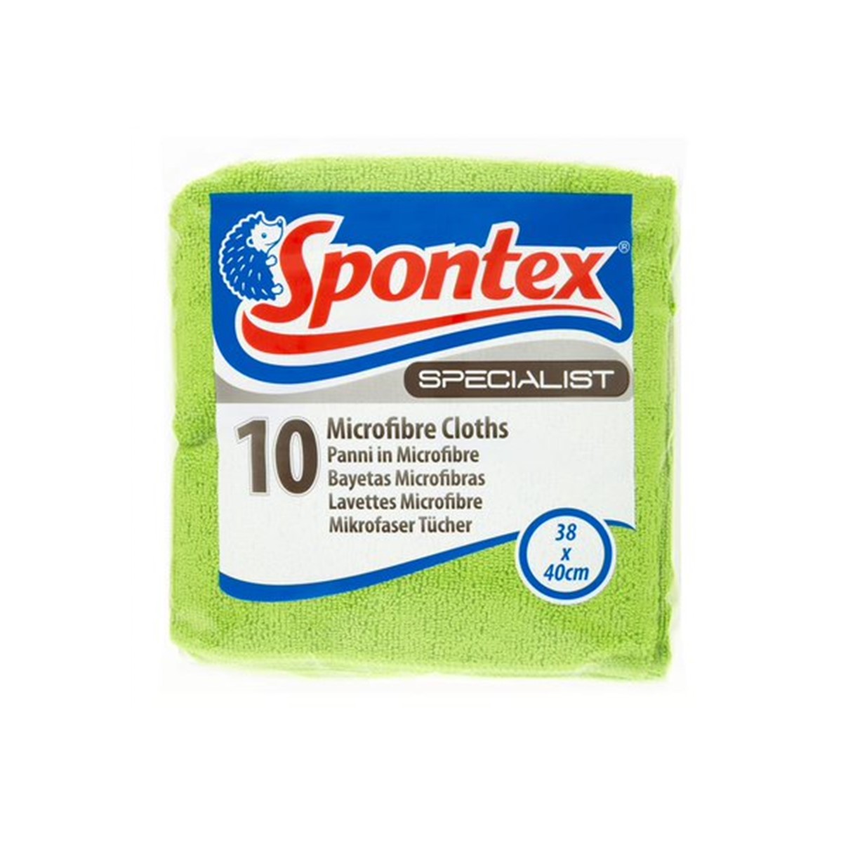 Spontex Microfibre Cloths - 10 cloths