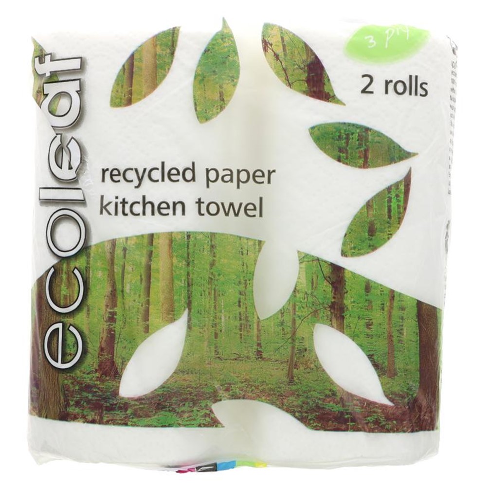 Suma Ecoleaf Kitchen Towel White - 2 rolls [x55 sheets] [ECO]