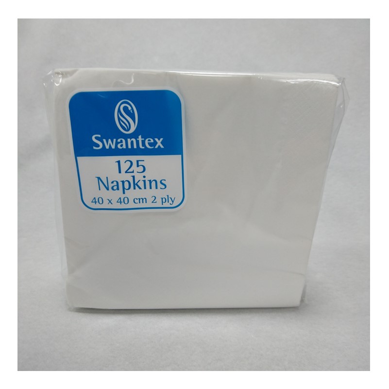 Swantex Napkins White - 125x40cm 2 ply