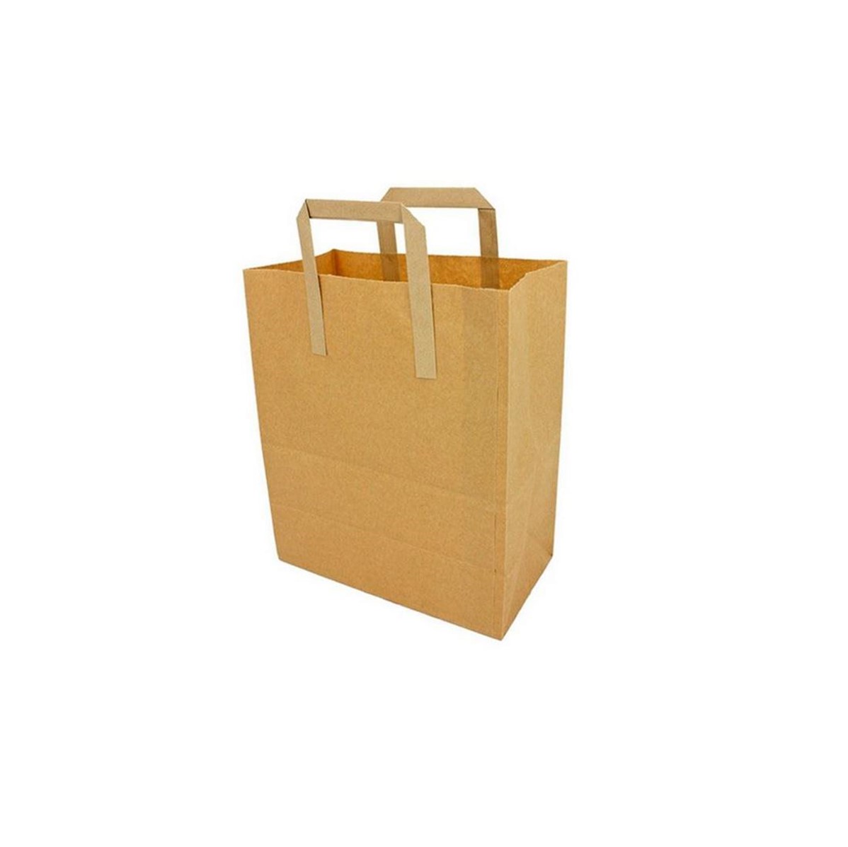 Take-Away Carrier Bag Brown SMALL - 100 bags [7x8.5x3.5'']