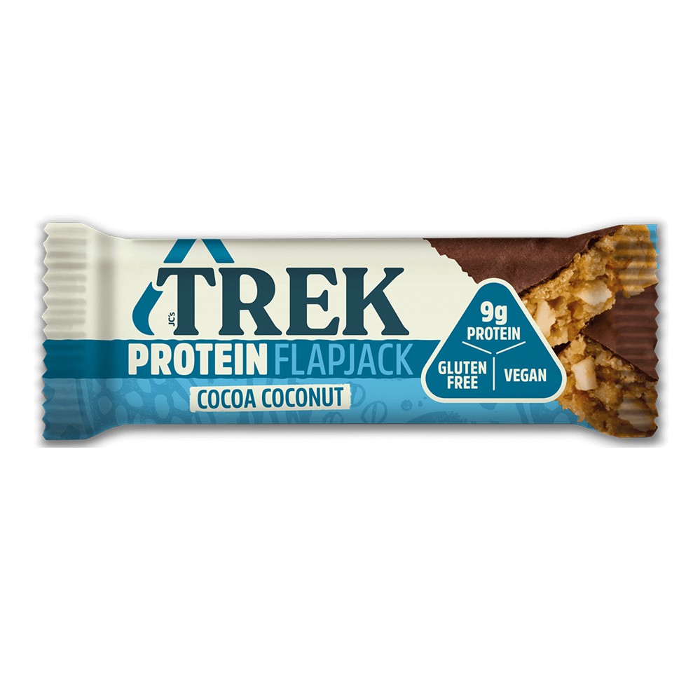 Trek Protein Flapjack Cocoa Coconut 16x50g bars [GF] Go Jumbo