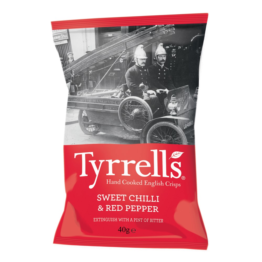 Tyrrells CRISPS Sweet Chilli Red Pepper - 24x40g packets
